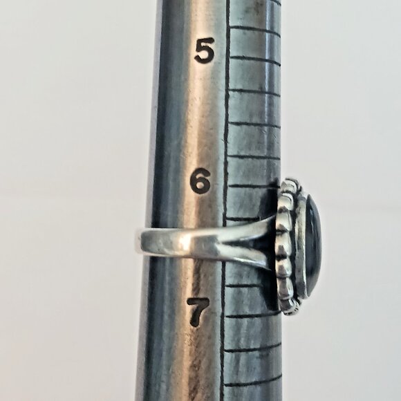 Native American Vintage Bell Trading Post petrified wood ring s6.5 (1592) - Picture 7 of 8